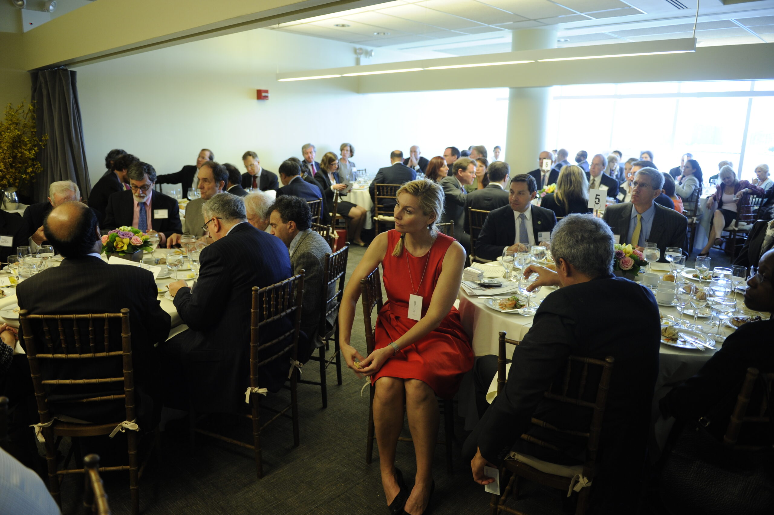 Leaders participating in a Global Partnerships Forum strategic dialogue